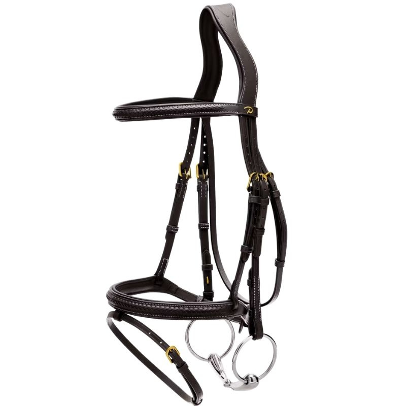 Flash Noseband Bridle Plaited Dyon Collection Black