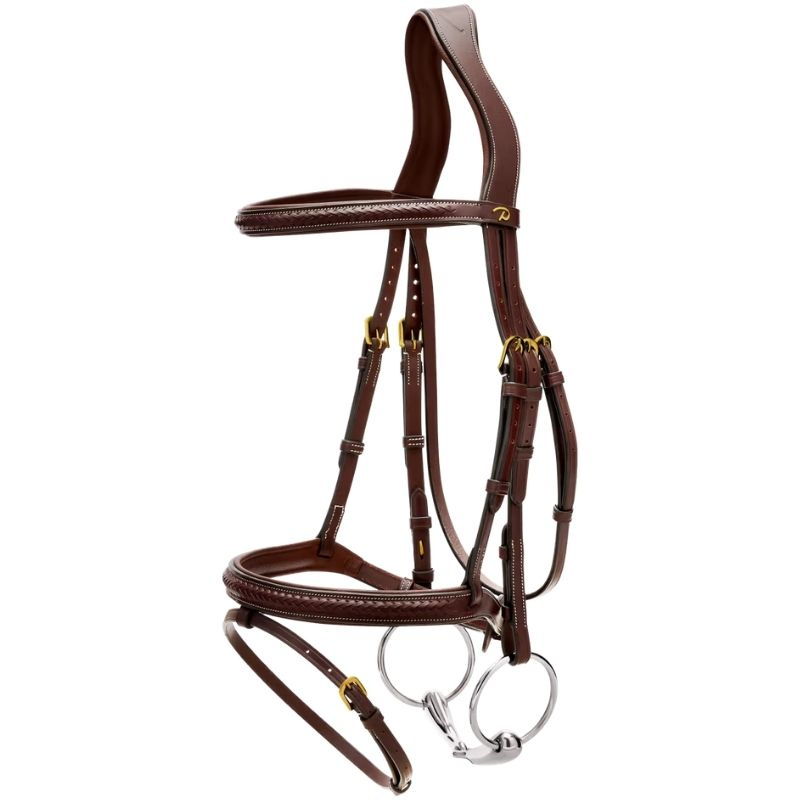 Flash Noseband Bridle Plaited Dyon Collection Brown