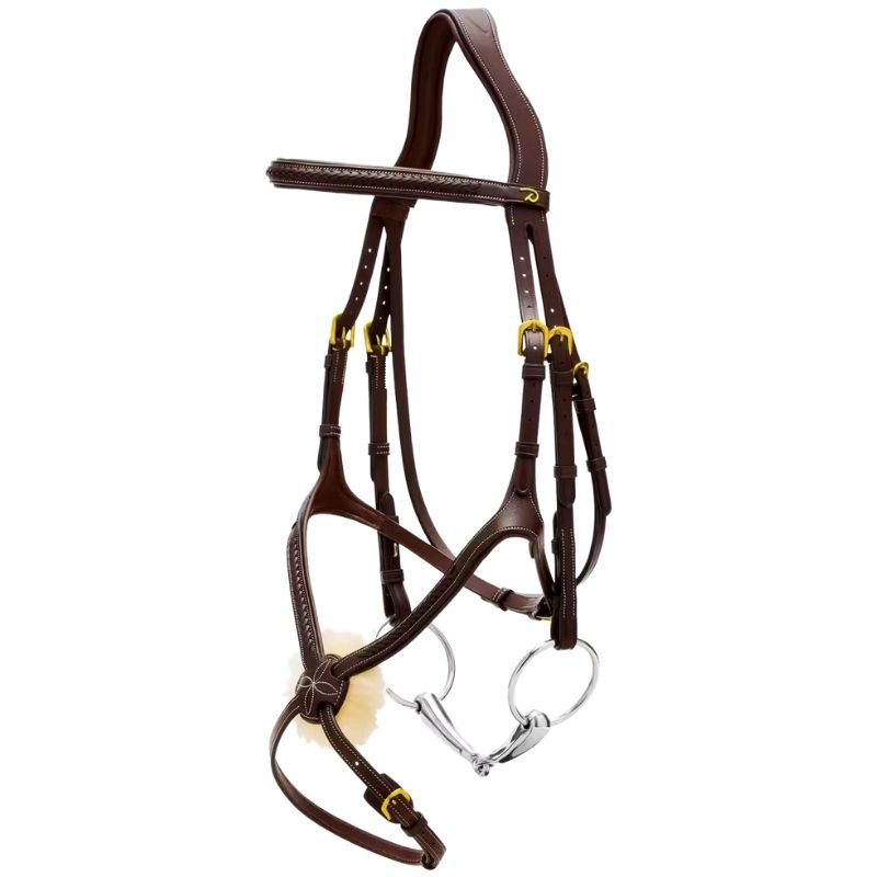Figure 8 Noseband Bridle Plaited Dyon Collection Brown