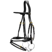 Flash Noseband Bridle Braided Dyon Collection Black Flash Noseband Bridle Braided Dyon Collection Black