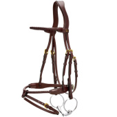 Flash Noseband Bridle Braided Dyon Collection Brown Flash Noseband Bridle Braided Dyon Collection Brown