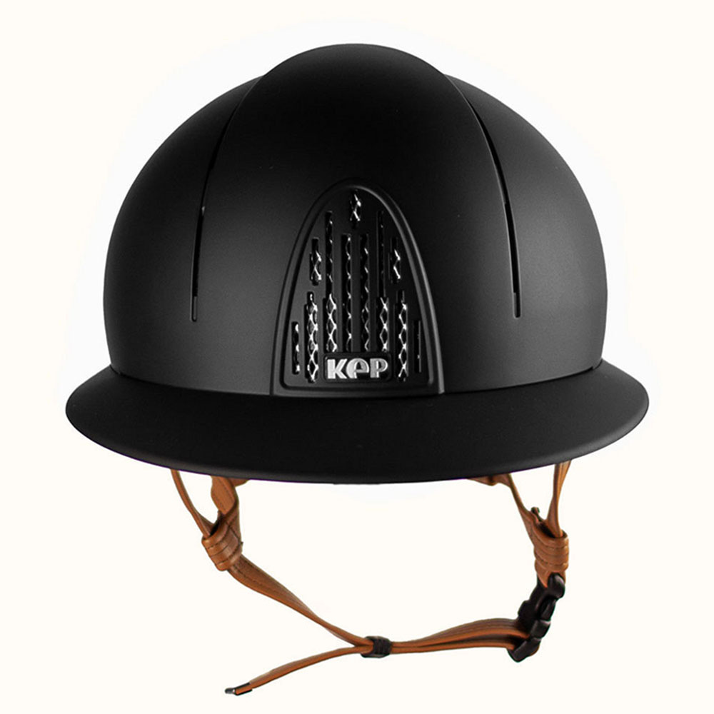 Riding Helmet Cromo Smart Polo Matt Beige Chinstrap Black