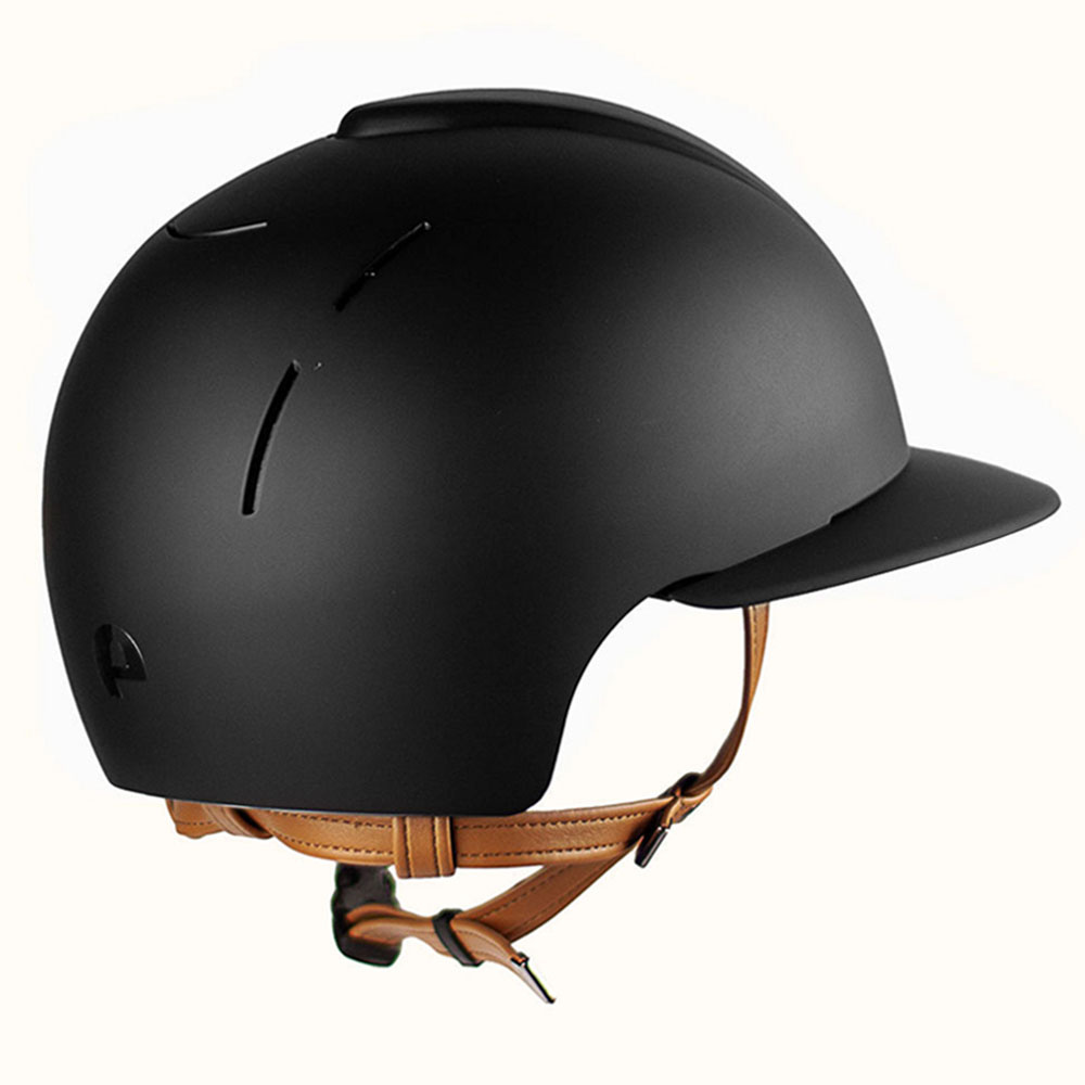 Riding Helmet Cromo Smart Polo Matt Beige Chinstrap Black