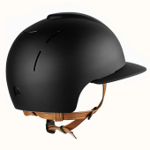 Riding Helmet Cromo Smart Polo Matt Beige Chinstrap Black Riding Helmet Cromo Smart Polo Matt Beige Chinstrap Black
