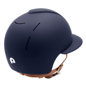 Riding Helmet Cromo Smart Polo Matt Beige Chinstrap Navy Blue Riding Helmet Cromo Smart Polo Matt Beige Chinstrap Navy Blue