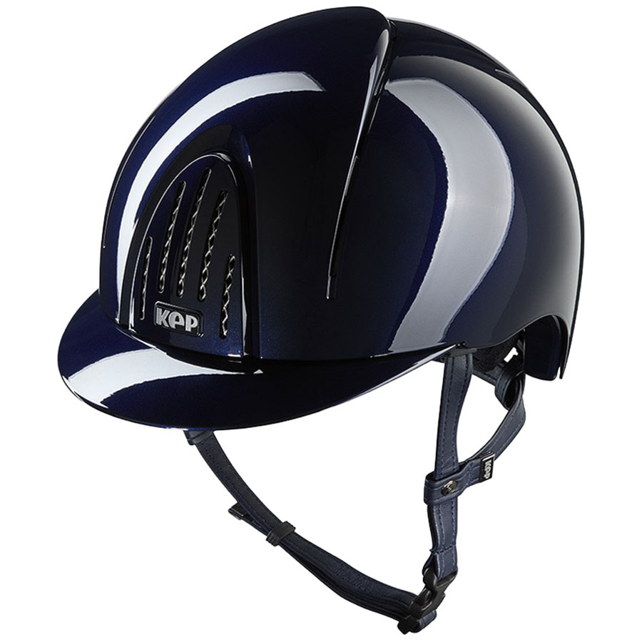 Riding Helmet Smart Nova Metal Polish Navy Blue