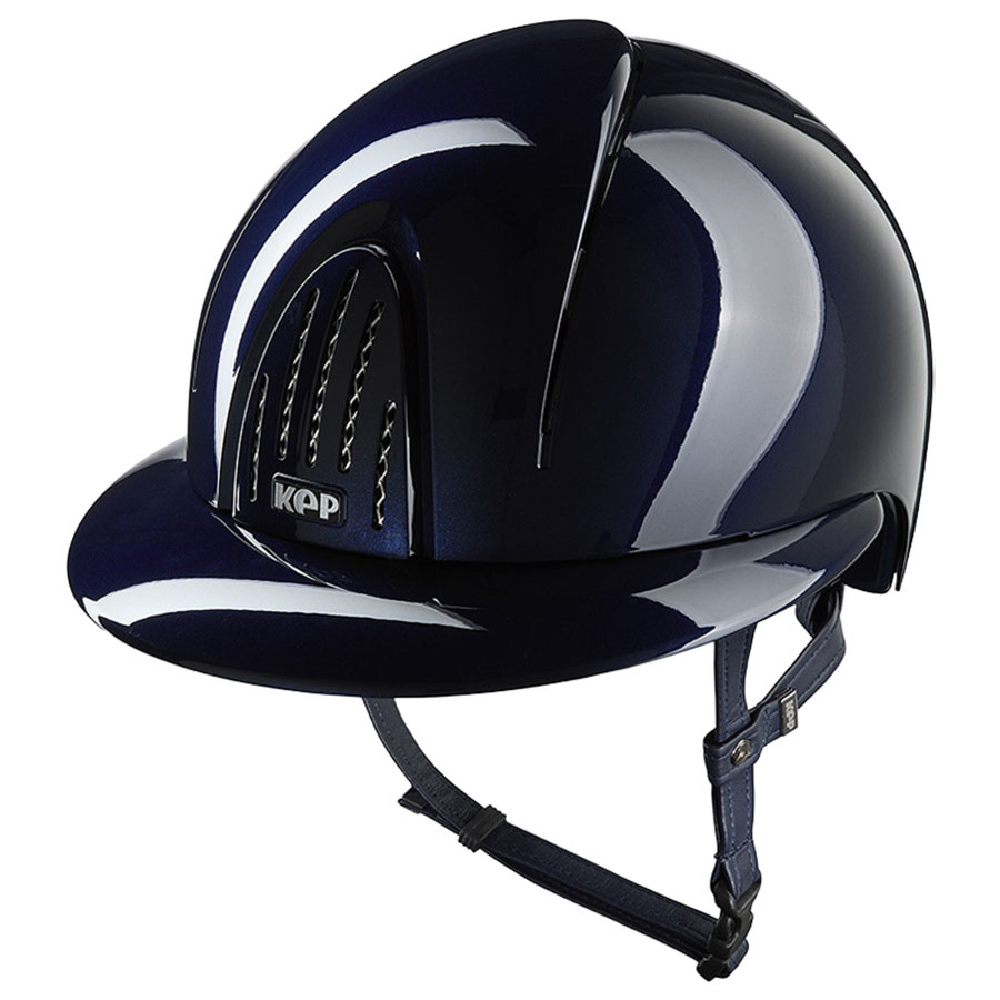 Riding Helmet Smart Nova Metal Polish Polo Navy Blue