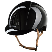 Riding Helmet Smart Nova Metal Polish Beige Strap Black Riding Helmet Smart Nova Metal Polish Beige Strap Black
