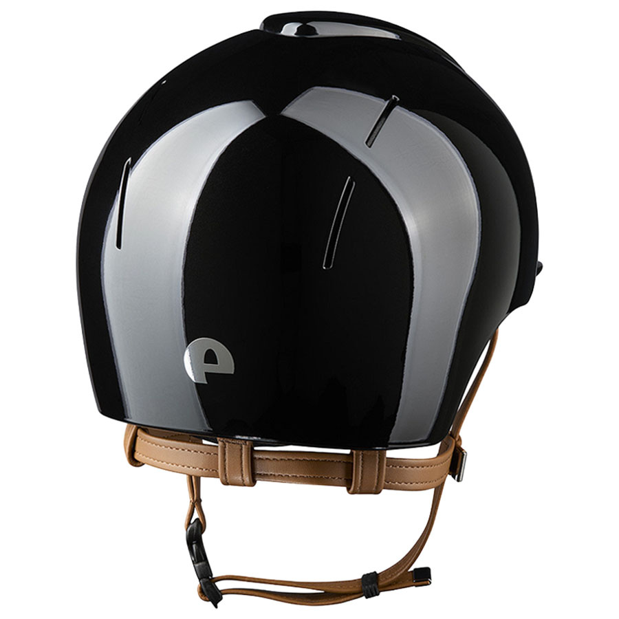 Riding Helmet Smart Nova Metal Polish Beige Strap Black