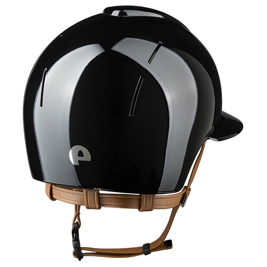 Riding Helmet Smart Nova Metal Polish Polo Beige Strap Black