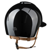Riding Helmet Smart Nova Metal Polish Polo Star Beige Strap Black/Black Riding Helmet Smart Nova Metal Polish Polo Star Beige Strap Black/Black
