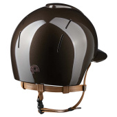 Riding Helmet Smart Nova Metal Polish Polo Star Beige Strap Brown/Brown Riding Helmet Smart Nova Metal Polish Polo Star Beige Strap Brown/Brown