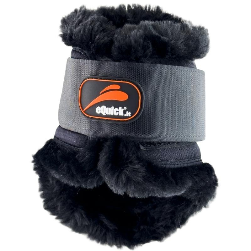 Fetlock Boots eAirshock Legend Velcro Fluffy Black