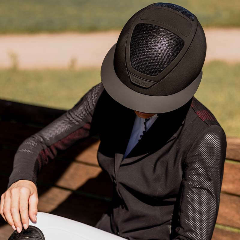 Riding Helmet Star Lady Hunter Black