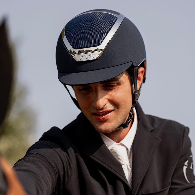 Riding Helmet Dogma Chrome Navy/Silver