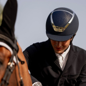 Riding Helmet Dogma Chrome Navy/Silver Riding Helmet Dogma Chrome Navy/Silver