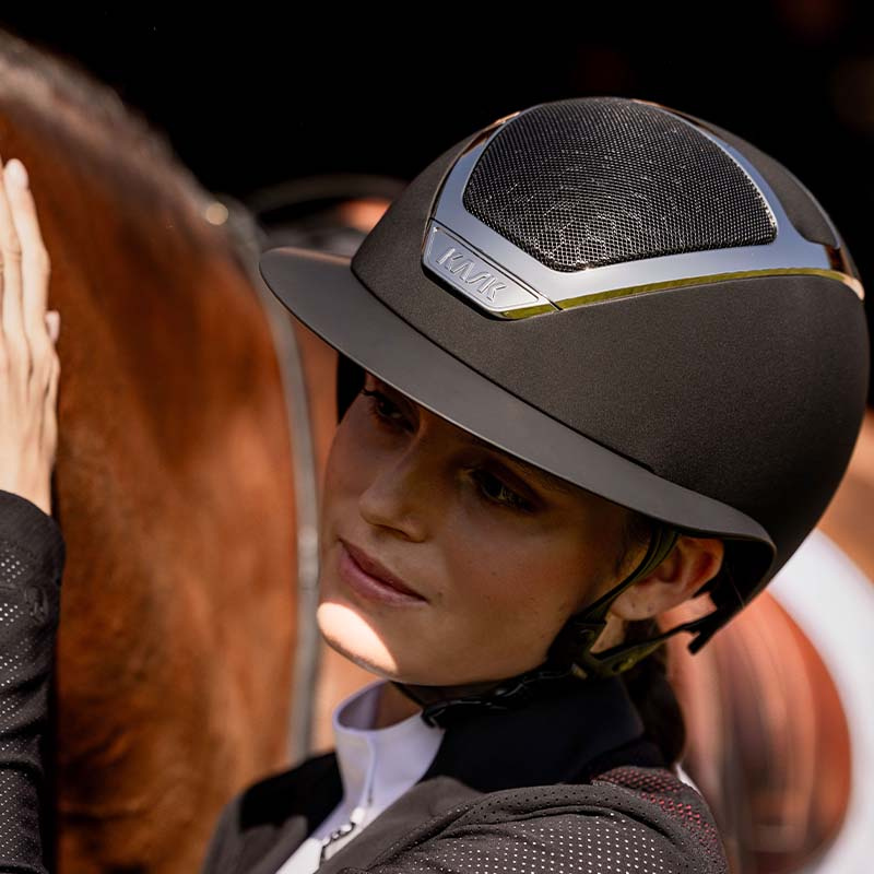 Riding Helmet Star Lady Chrome Black/Silver 