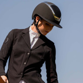 Riding Helmet Star Lady Chrome Black/Silver Riding Helmet Star Lady Chrome Black/Silver