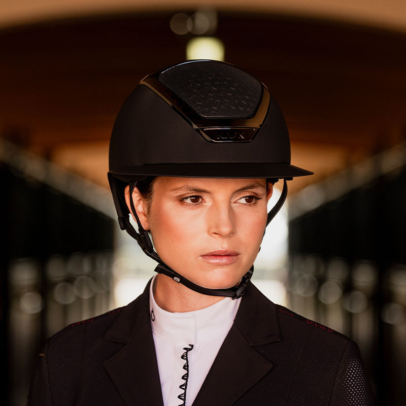 Riding Helmet Star Lady Chrome Black
