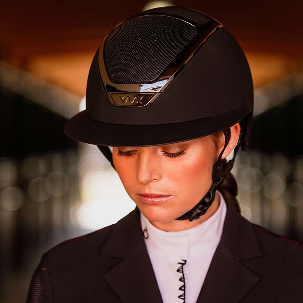 Riding Helmet Star Lady Chrome Black
