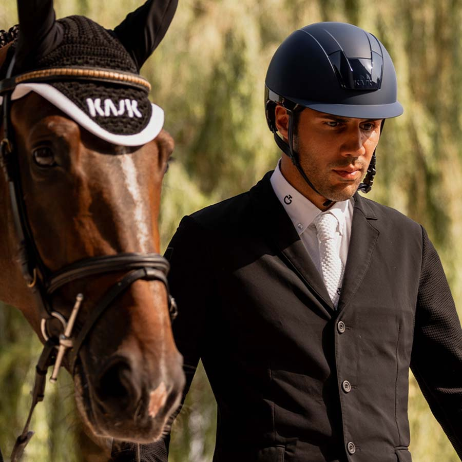 Riding Helmet Kooki Matt Navy Blue