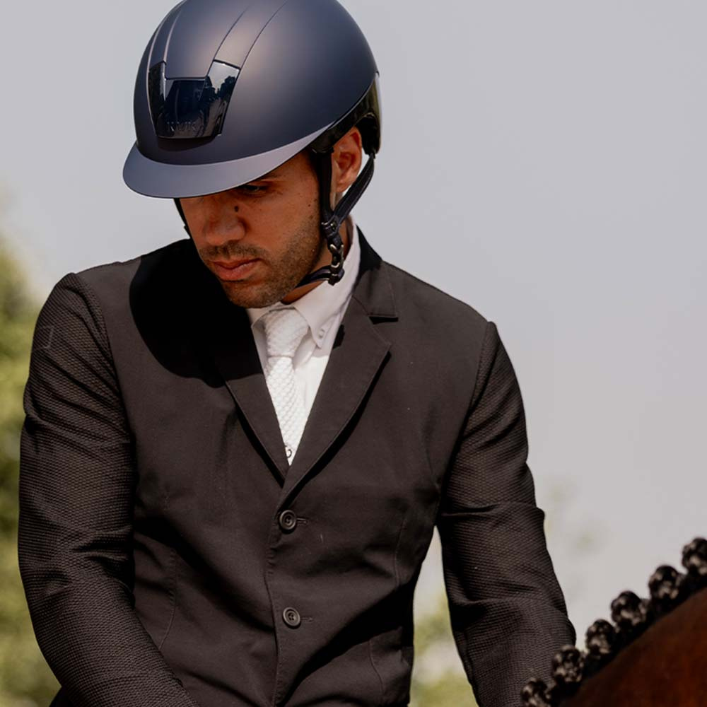 Riding Helmet Kooki Matt Navy Blue