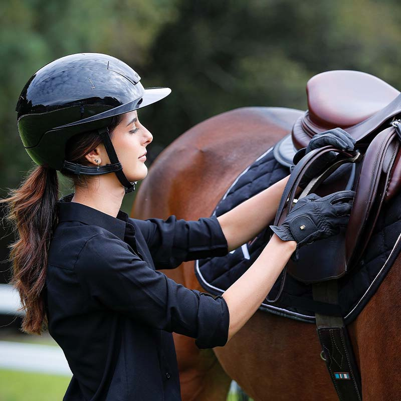 Riding Helmet Kooki Lady Shine Black