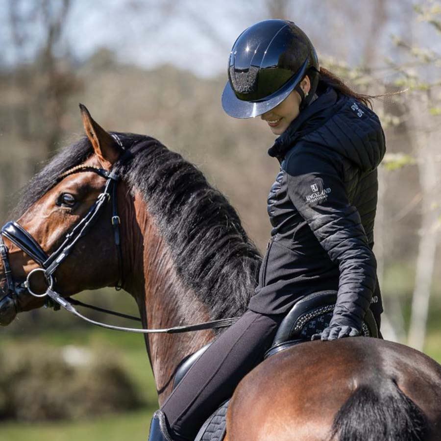 Riding Helmet Kooki Lady Crystal Carpet Black
