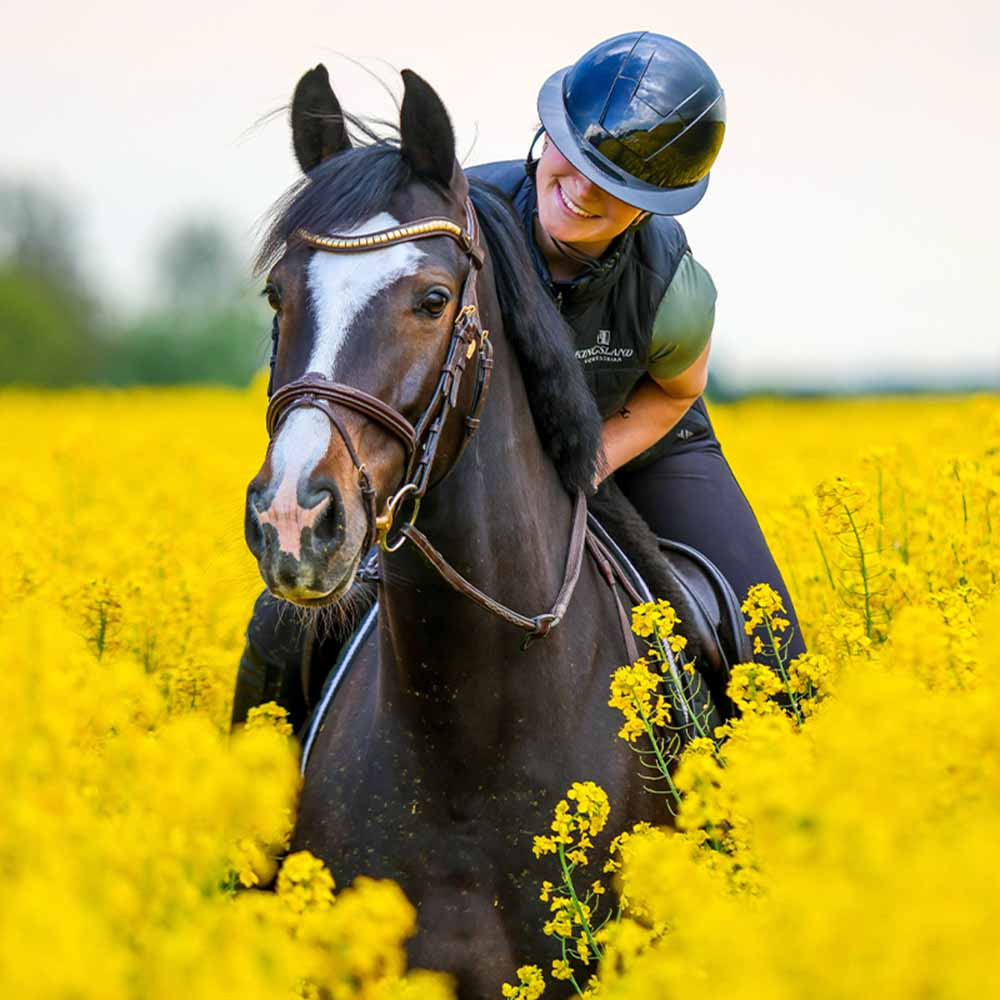 Riding Helmet Kooki Lady Shine Navy Blue