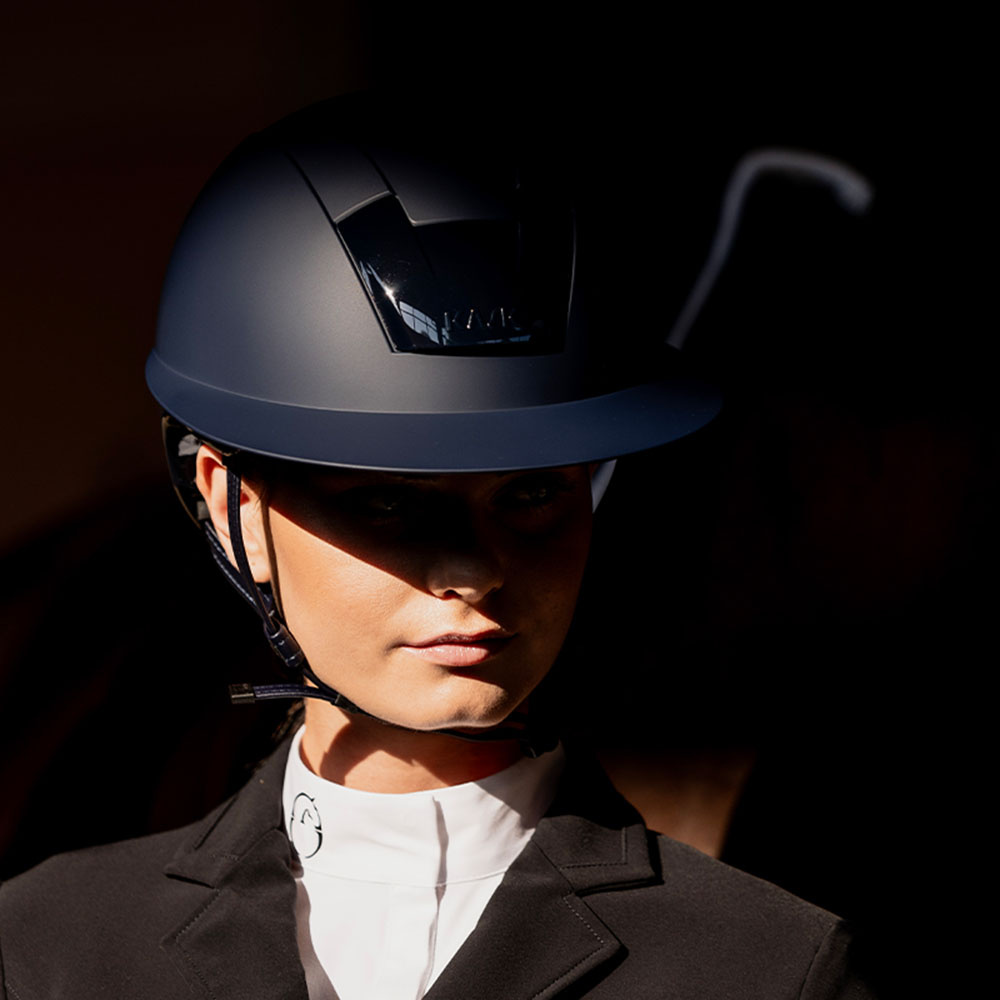 Riding Helmet Kooki Lady Matt Navy Blue