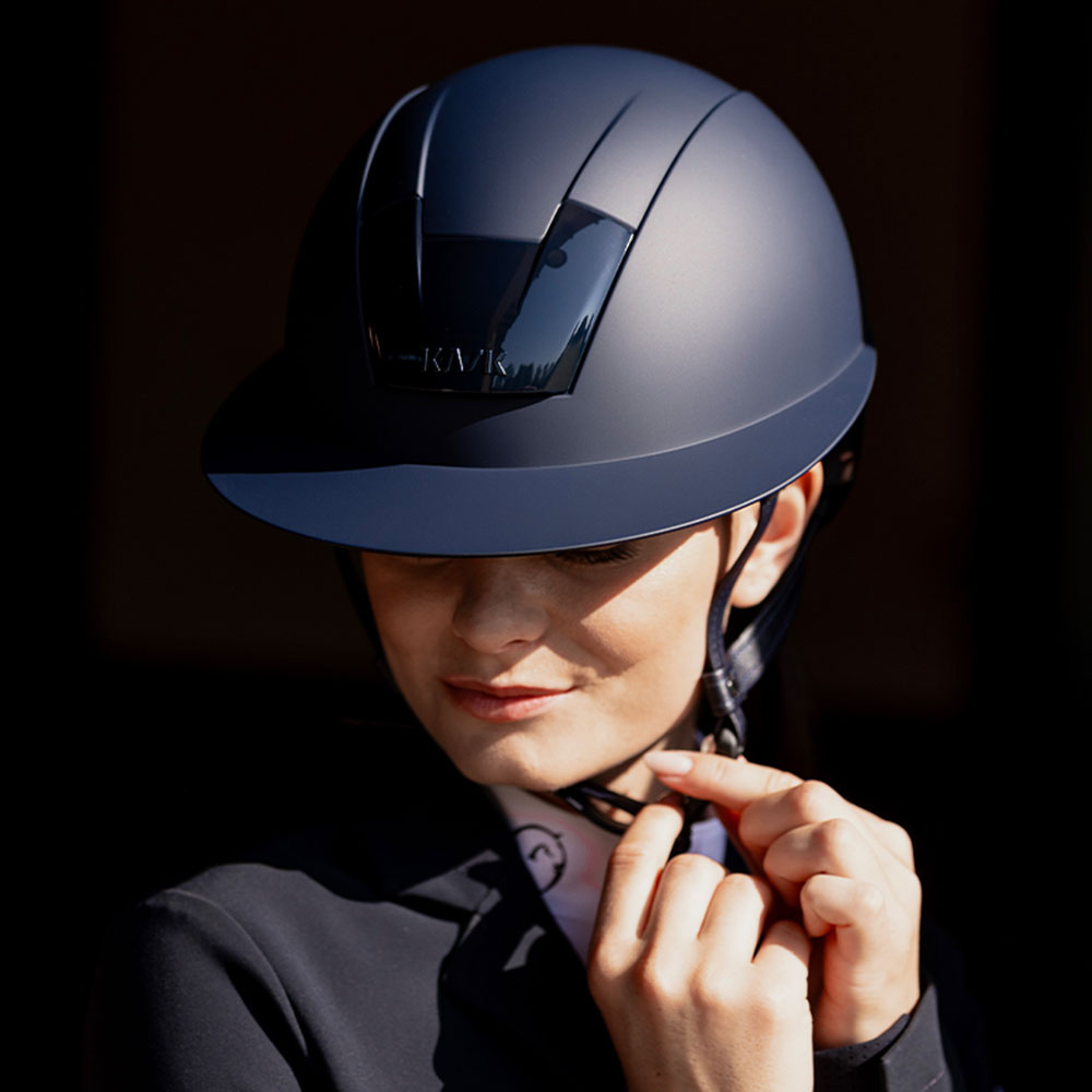 Riding Helmet Kooki Lady Matt Navy Blue