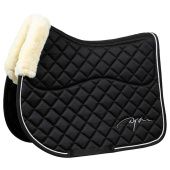 Saddle Pad Skin Friendly Vegan Sheepskin Black Saddle Pad Skin Friendly Vegan Sheepskin Black