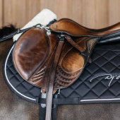 Saddle Pad Skin Friendly Vegan Sheepskin Black Saddle Pad Skin Friendly Vegan Sheepskin Black