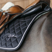 Saddle Pad Skin Friendly Vegan Sheepskin Black Saddle Pad Skin Friendly Vegan Sheepskin Black