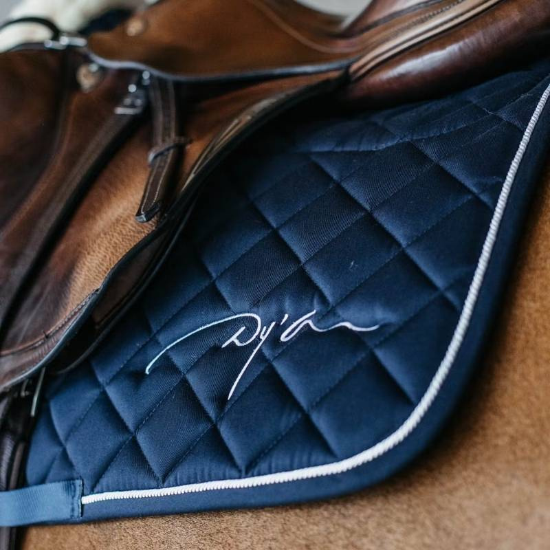 Saddle Pad Skin Friendly Vegan Sheepskin Navy Blue