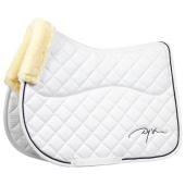 Saddle Pad Skin Friendly Vegan Sheepskin White Saddle Pad Skin Friendly Vegan Sheepskin White
