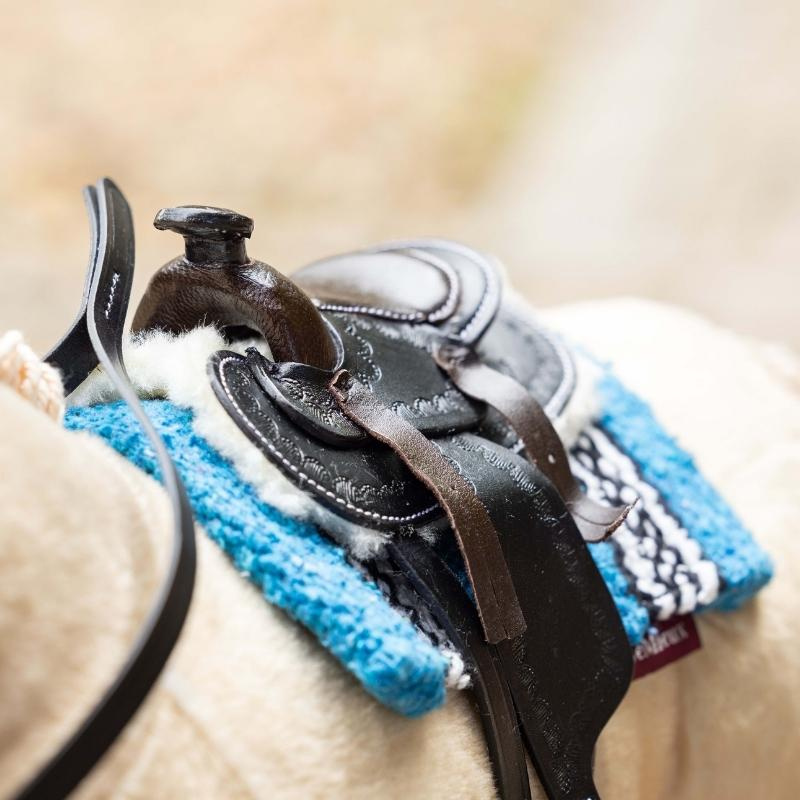 Western Saddle Pad Toy Pony Turquoise