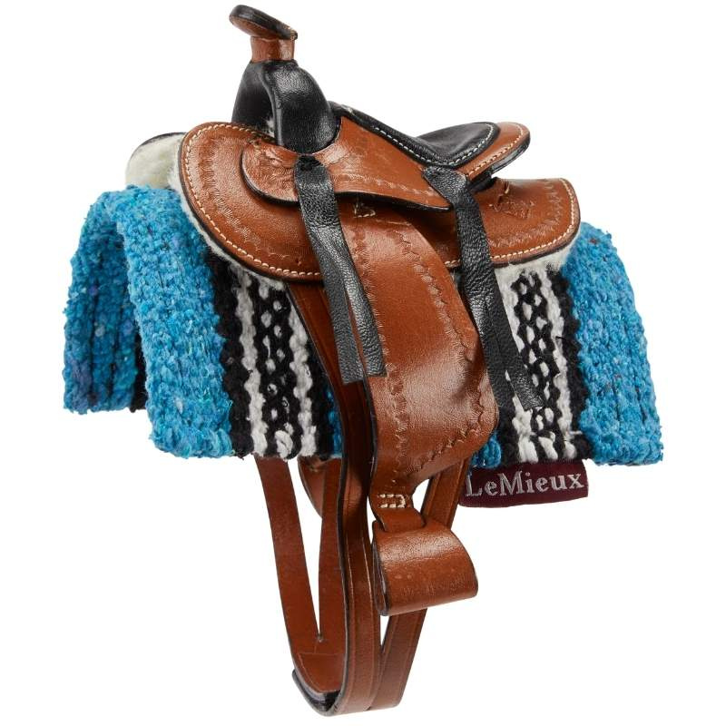 Western Saddle Pad Toy Pony Turquoise
