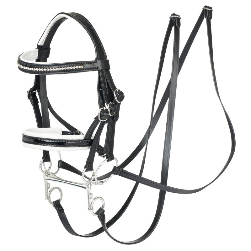 Double Bridle for Hobby Horse Black