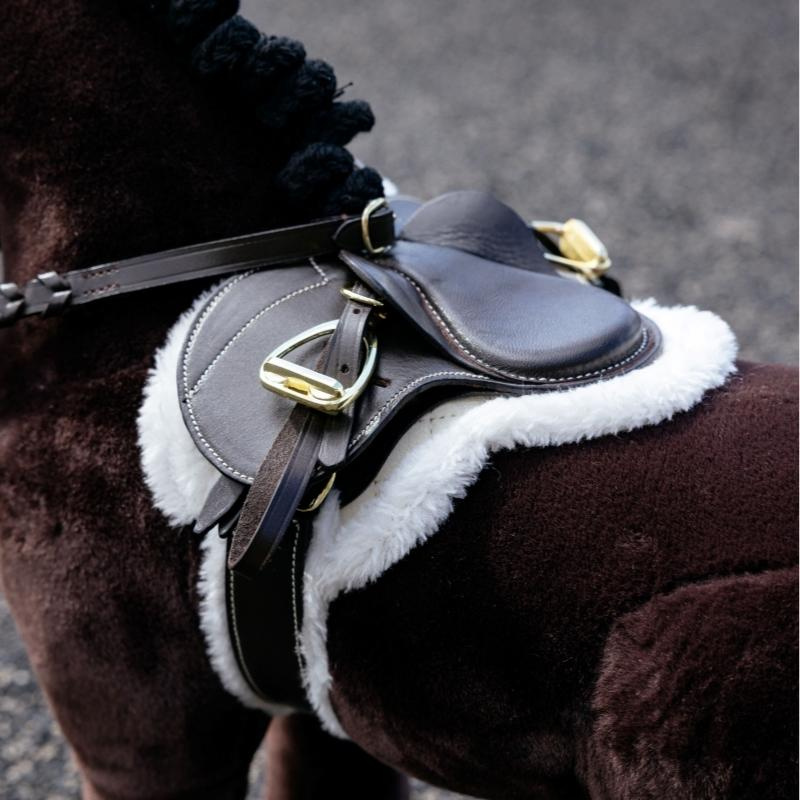 Hunter Saddle Pad & Girth Toy Pony Hunter Brown
