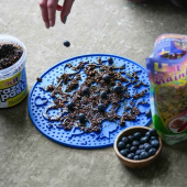 Graze Maze Lick Mat Level 1 Blue Graze Maze Lick Mat Level 1 Blue