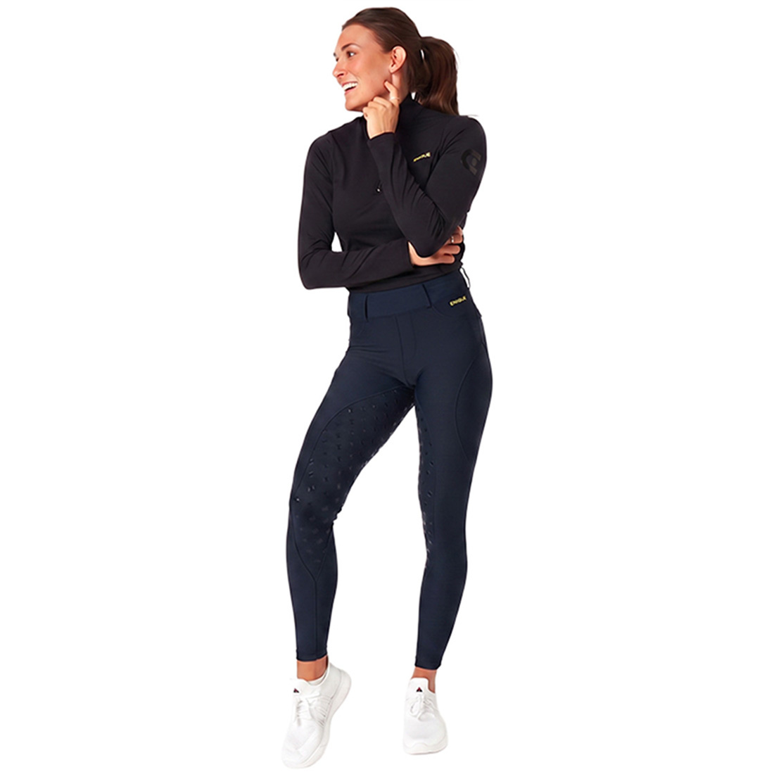 Riding Tights Classic Full Grip Navy Blue