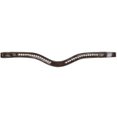 V-Shape Browband Half Swarovski New English Collection Brown V-Shape Browband Half Swarovski New English Collection Brown