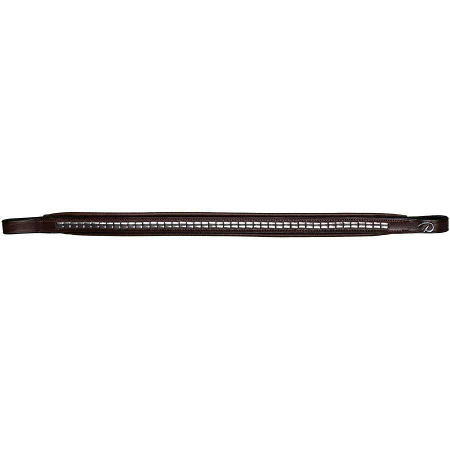 Browband Silver Clincher New English Collection Brown