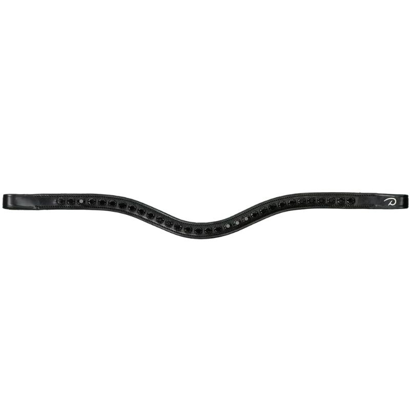 Browband V-shaped Black Swarovski New English Collection Black