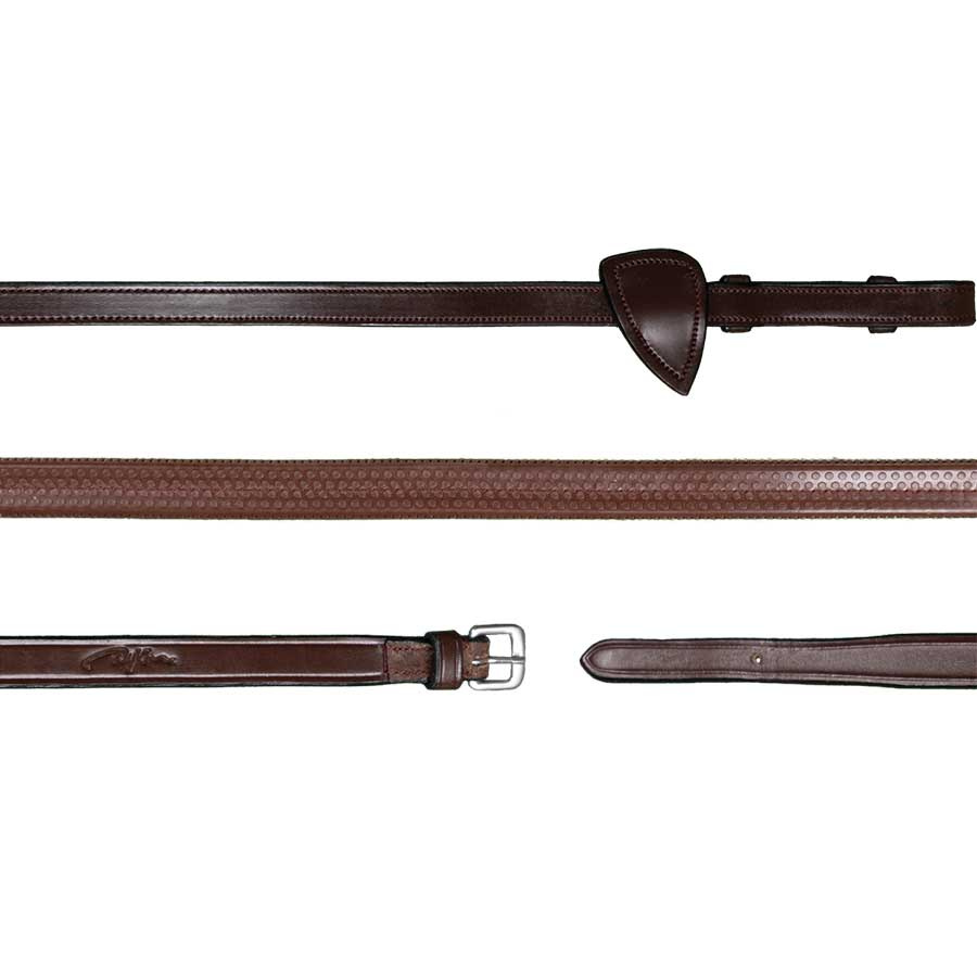 Rubber Reins with Stops 13mm NE Black