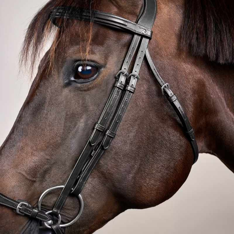 Adjustable Drop Noseband Bridle New English Collection Black