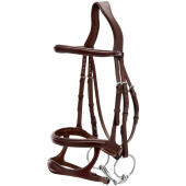 Double Noseband Bridle New English Collection Brown Double Noseband Bridle New English Collection Brown
