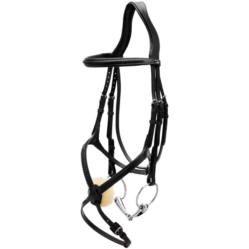 Figure 8 Noseband Bridle Plaited New English Collection Black