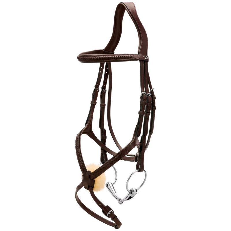 Figure 8 Noseband Bridle Plaited New English Collection Brown
